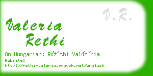 valeria rethi business card